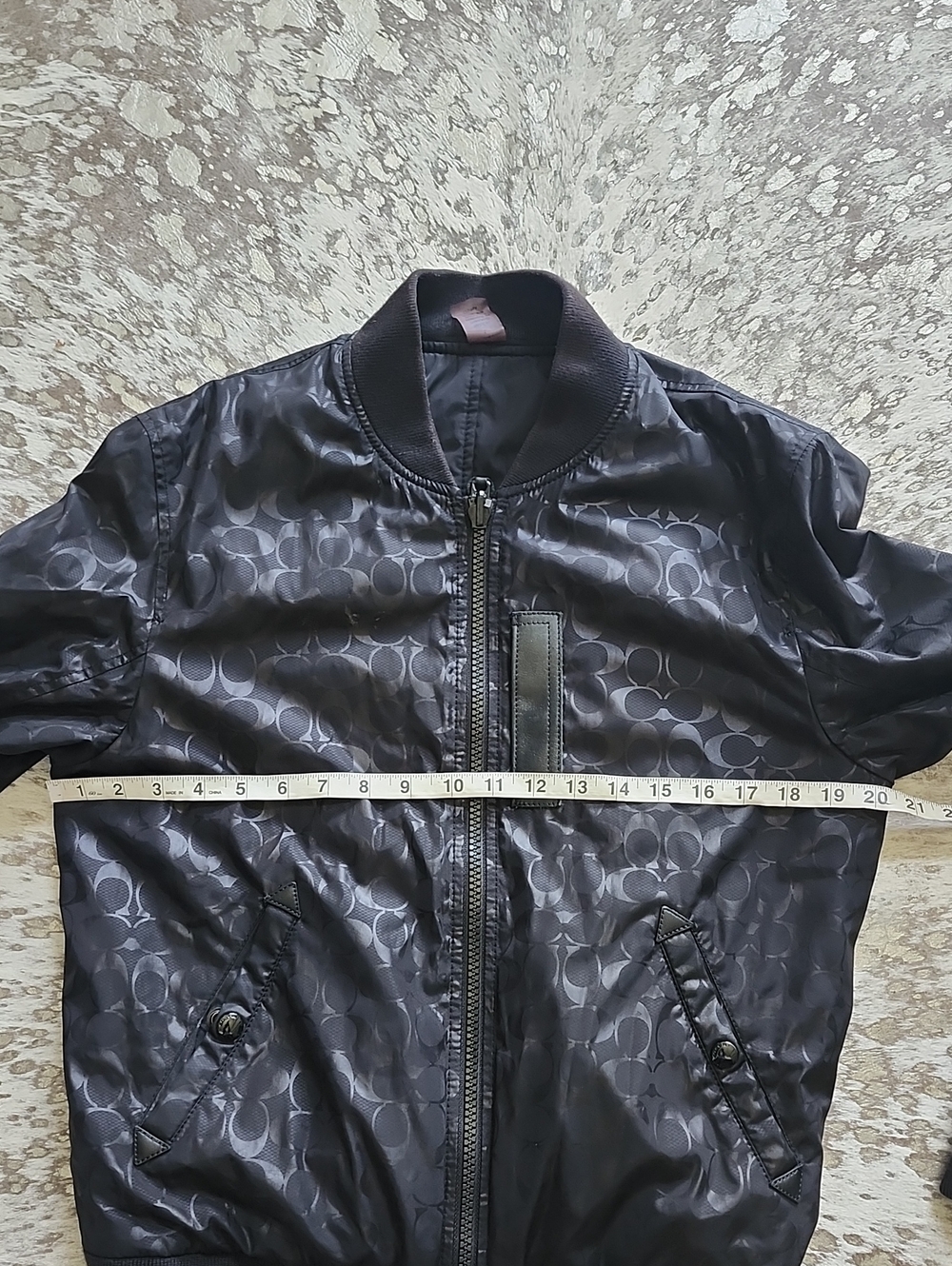 Coach Reversible Signature MA-1 Logo Bomber Black Jacket SzS - Picture 5 of 10